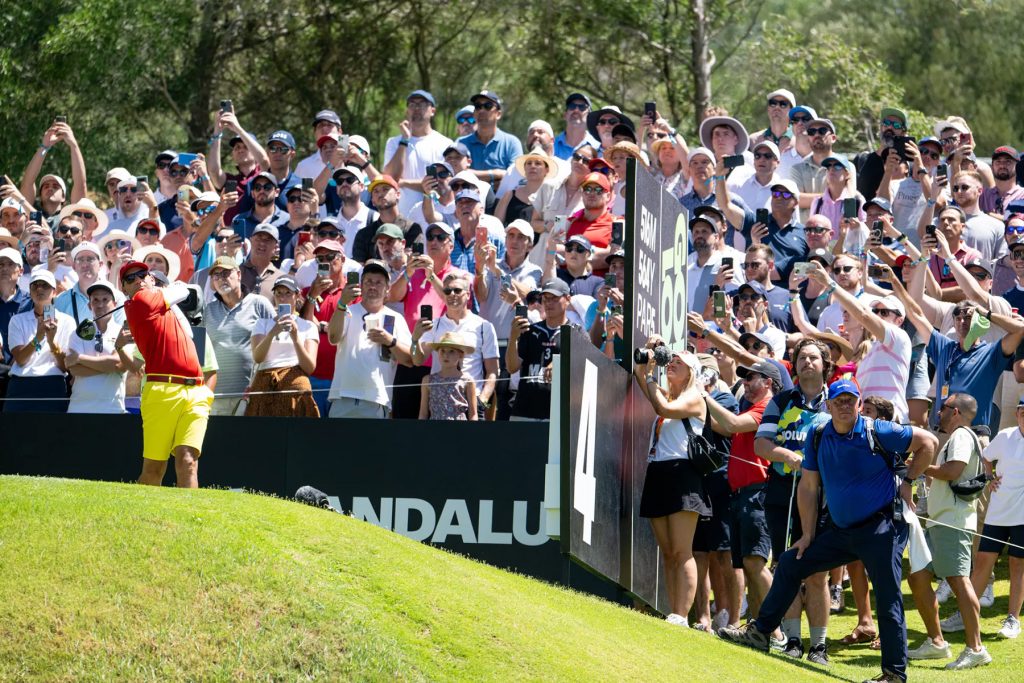 Fireballs GC Captain Sergio Garcia shoots from the 4th in the final round of LIV Golf Andalucía 2024